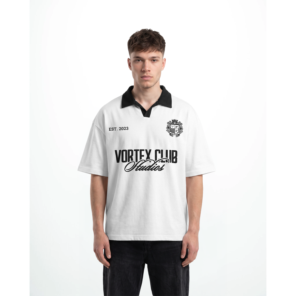 White Vortex-studio Polo