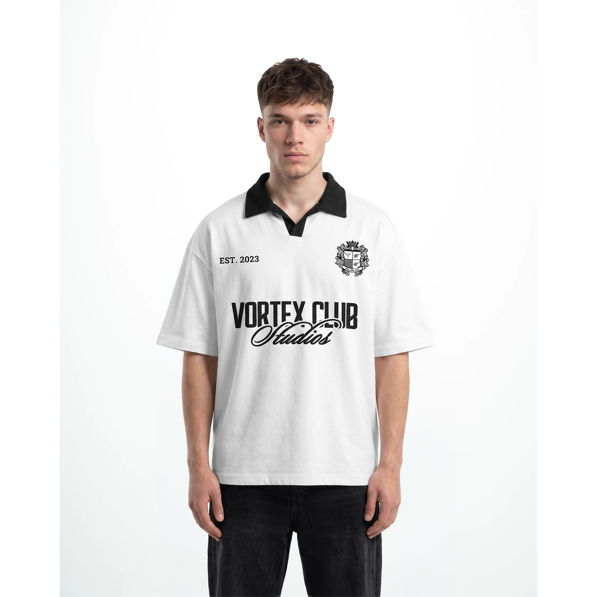 White Vortex-studio Polo