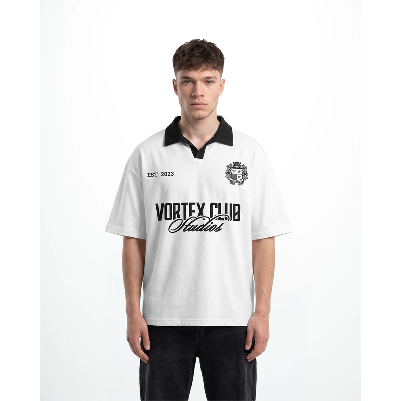 White Vortex-studio Polo