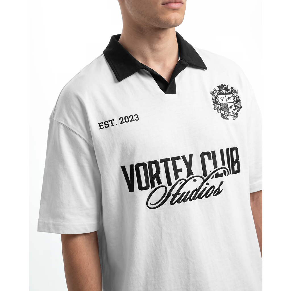 White Vortex-studio Polo
