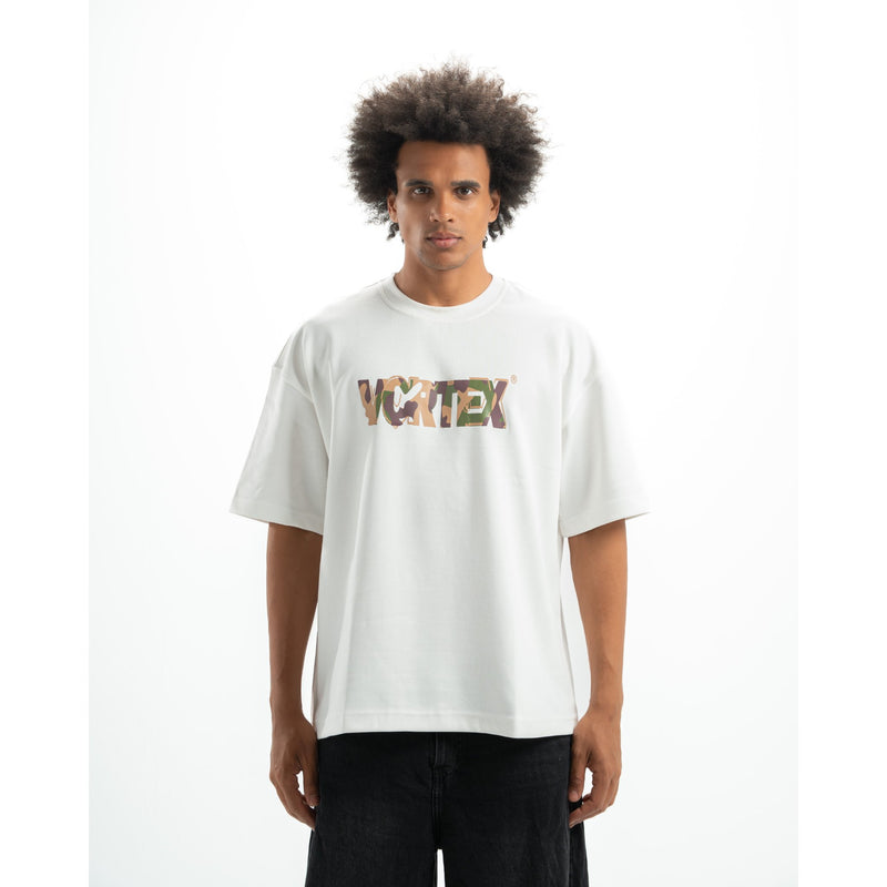 White vortex army t-shirt