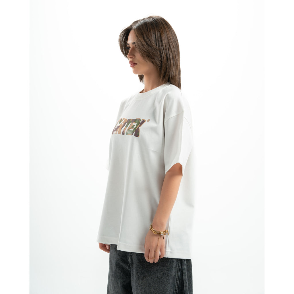 White vortex army t-shirt