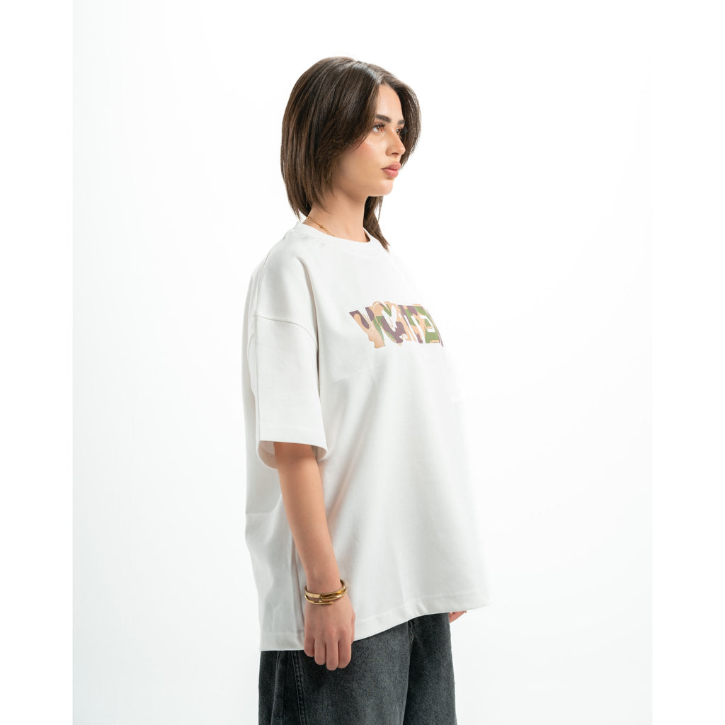 White vortex army t-shirt